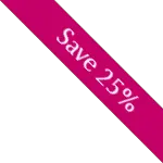 14. Save 25% Pink Corner Flash