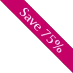 14b. Save 75% Pink Corner Flash