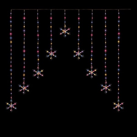 267 LED Flexibrights Rainbow Snowflake Curtain Light