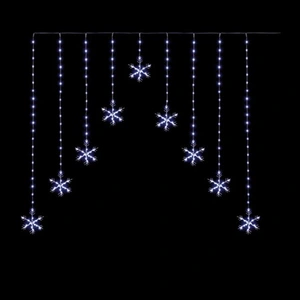 267 LED Flexibrights White Snowflake Curtain Light