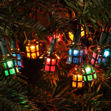 40 Multicolour LED Victorian Lantern String Light - image 1