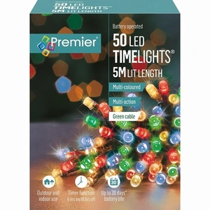 50 Multicolour LED Timelights Multi-Action With Timer