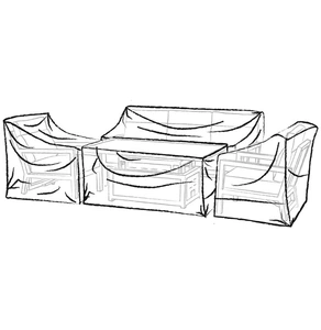 Bramblecrest Pienza 3 Seat Sofa and Chair Set Cover - Khaki - image 2