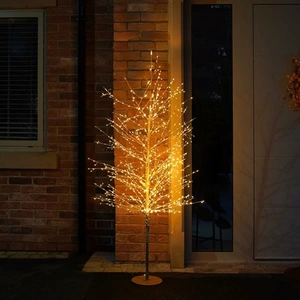 Festive 150cm Gold Micro Dewdrop Tree Traditional Warm White