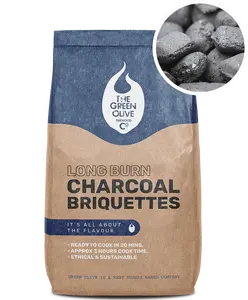 Green Olive Longburn Charcoal Briquettes 4kg - image 2