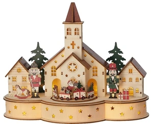 Lumineo LED Indoor Wooden Scenery Church - image 1