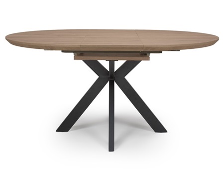 Manhattan Extending Round Table 1200-1600mm Light Walnut