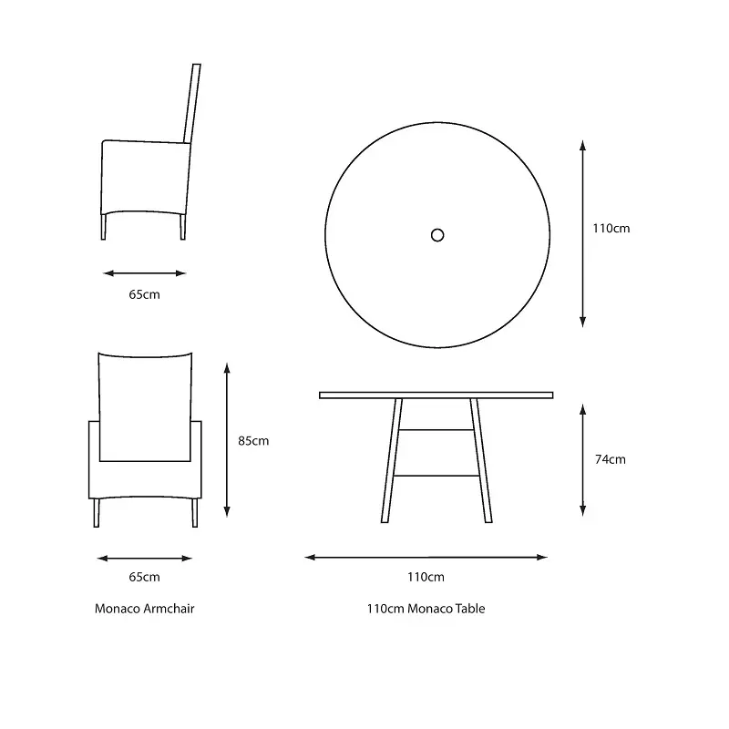 Monaco 4 seater on sale dining table