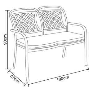 Oakley 2 Seat High Back Bench - image 3