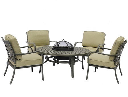 Oakley 4 Seat Cosy Fire Pit Lounge Set - image 2