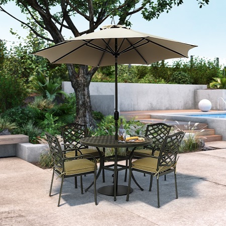 Oakley 4 Seat Round Dining Set - image 1