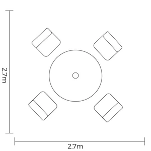 Oakley 4 Seat Round Dining Set - image 3