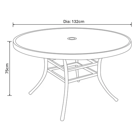 Oakley 6 Seat Round Dining Set - image 4