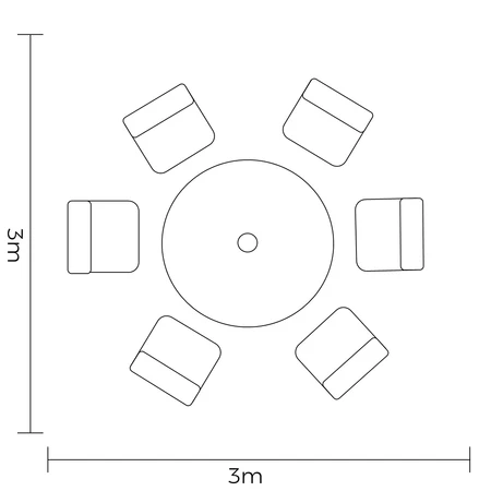 Oakley 6 Seat Round Dining Set - image 3