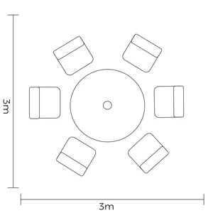 Oakley 6 Seat Round Dining Set - image 3