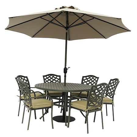 Oakley 6 Seat Round Dining Set - image 2